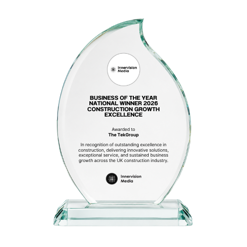 TekGroup named Business of the Year National Winner 2026 for Construction Growth Excellence 2 TekGroup Business Digital Plaque