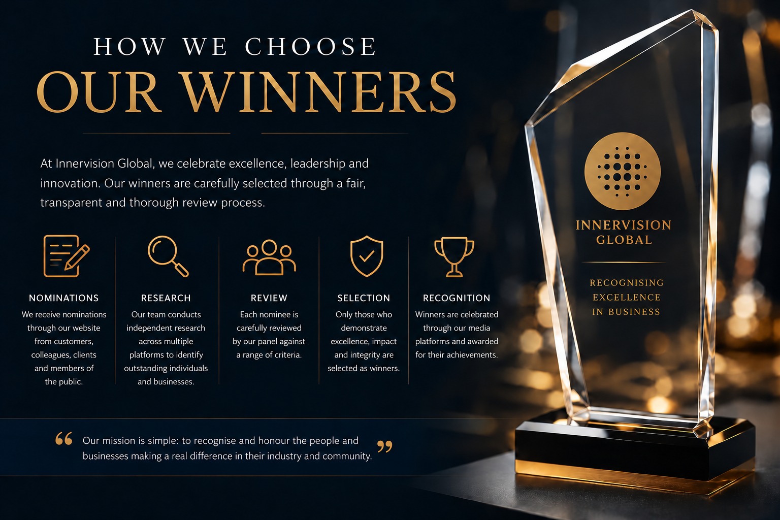How We Choose Our Winners 1 How We Choose Our Winners