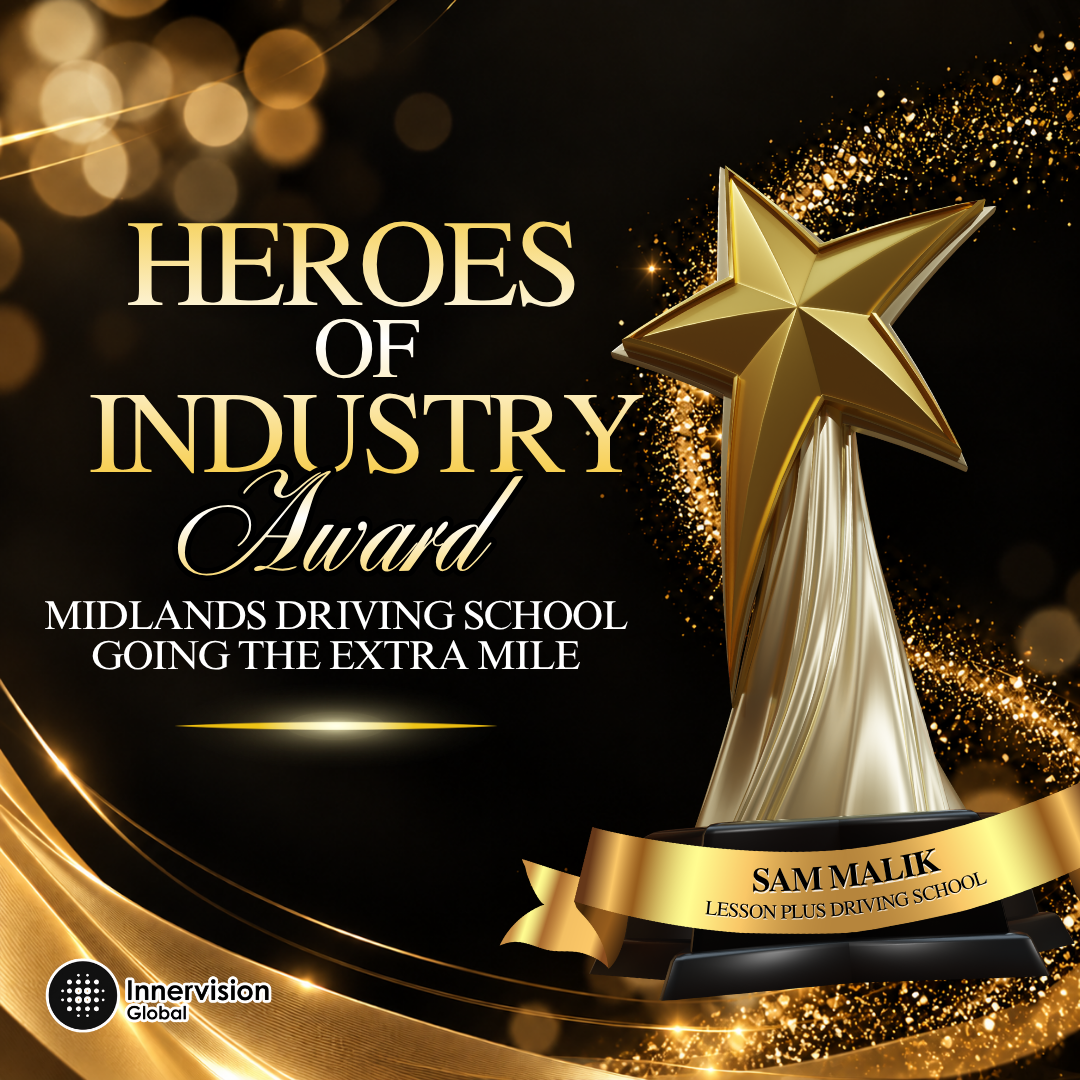 Lesson Plus Founder Sohail Amjid Recognised with Heroes of Industry 2026 Award - Midlands Driving School Going the Extra Mile 2 Lesson Plus Driving School Heroes Award Logo v1